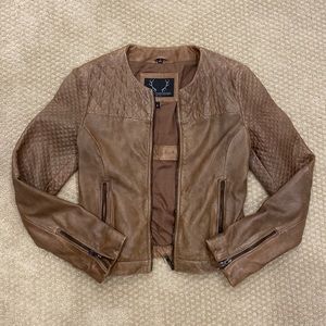 Bod & Christensen Leather Biker Jacket 100% Leather